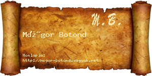 Mógor Botond névjegykártya